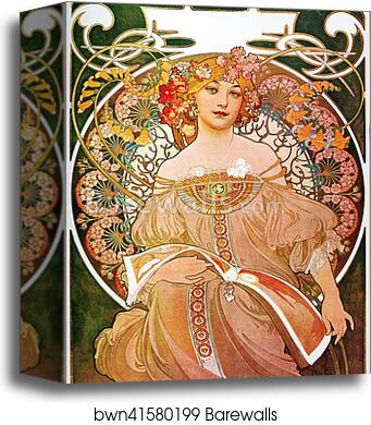 Daydream by Alphonse Mucha, Canvas Print