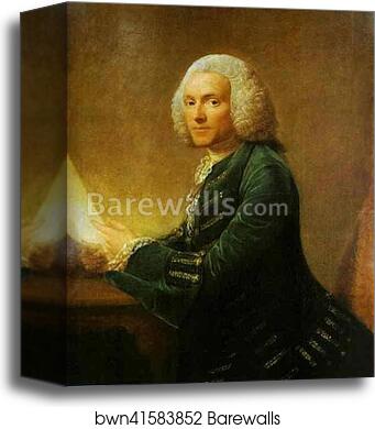 Portrait of Dr. William Hunter by Allan Ramsay, Canvas Print