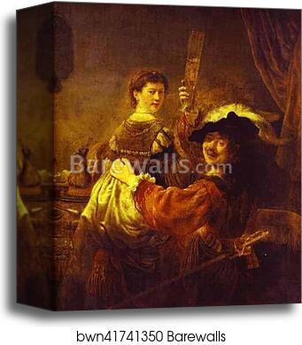 The Prodigal Son in the Tavern (Rembrandt and Saskia) by Rembrandt Harmenszoon Van Rijn, Canvas Print