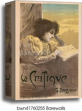 Le journal "La Critique" by Misti, Canvas Print