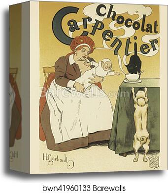 Chocolat Carpentier by Henry Gerbault, Canvas Print