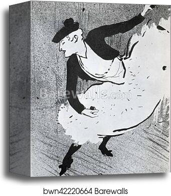 Edmee Lescot, en Danseuse Espagnole / Edmee Lescot as a Spanish Dancer by Henri De Toulouse-Lautrec, Canvas Print