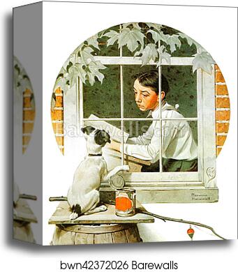 Stuck Inside by Norman Rockwell, Canvas Print