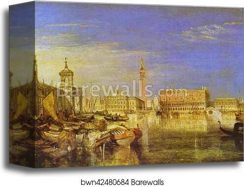 Bridge of Sighs, Ducal Palace and Custom-House, Venice: Canaletti Painting by Joseph Mallord William Turner, Canvas Print