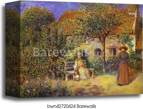 Garden Scene in Britanny by Pierre-Auguste Renoir, Canvas Print