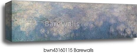 The Water Lilies - The Clouds by Claude Monet, Canvas Print