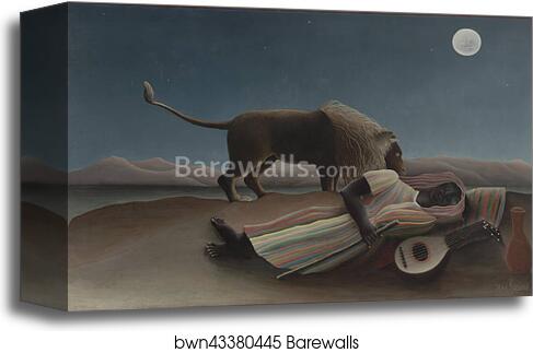 The Sleeping Gypsy by Henri Rousseau, Canvas Print