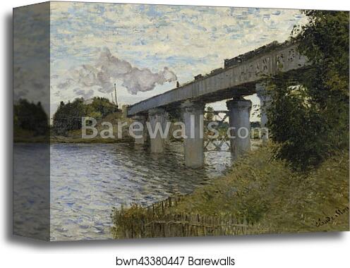The Railroad bridge in Argenteuil by Claude Monet, Canvas Print The Railroad bridge in Argenteuil by Claude Monet, Canvas Print