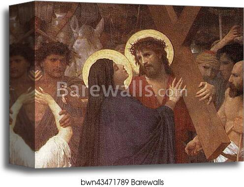 Christ Meeting His Mother on the Way to Calvary. Detail by William-Adolphe Bouguereau, Canvas Print