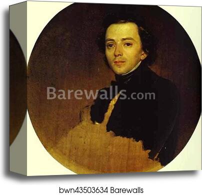 Portrait of V. V. Samoilov by Karl Brulloff, Canvas Print