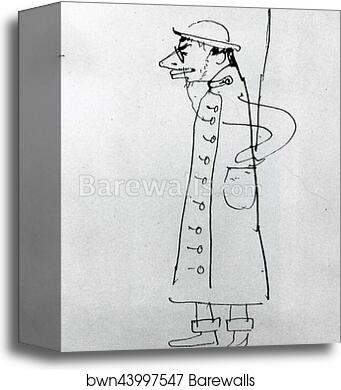 Self-Portrait. Caricature by Henri De Toulouse-Lautrec, Canvas Print