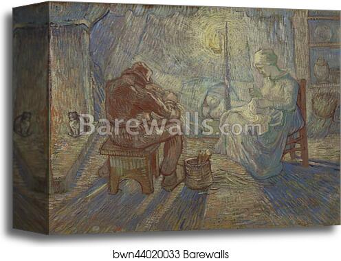 Night (after Millet) by Vincent Van Gogh, Canvas Print