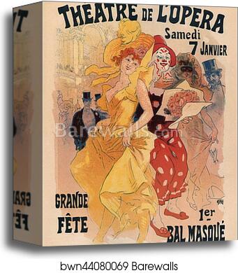 Théâtre de L'Opéra Samedi 7 Janvier by Jules Chéret, Canvas Print