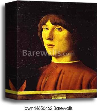A Young Man by Antonello Da Messina, Canvas Print