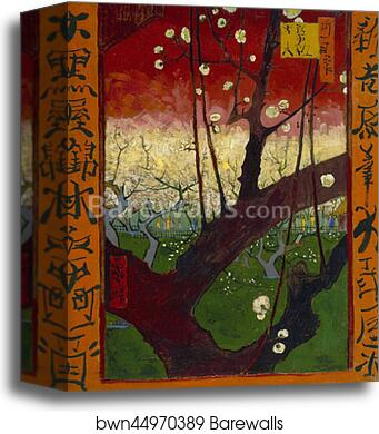 Flowering plum tree (after Hiroshige) by Vincent Van Gogh, Canvas Print