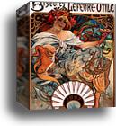 Biscuits Lefevre-Utile 1897 by Alphonse Mucha, Canvas Print