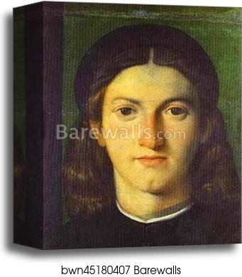 Portrait of a Young Man by Lorenzo Lotto, Canvas Print