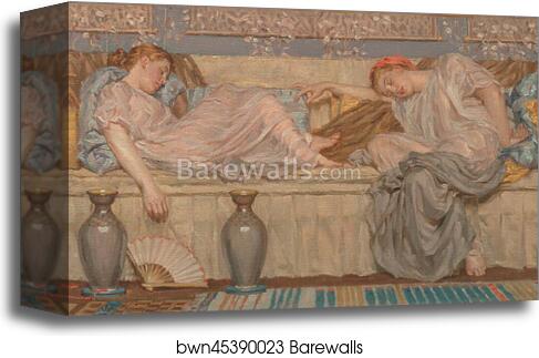 Beads (study) by Albert Joseph Moore, Canvas Print
