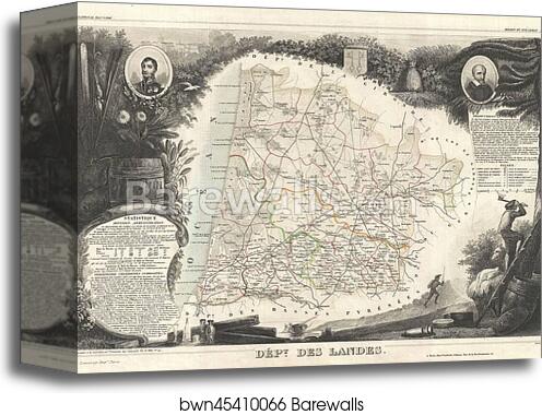 Dept. des Landes by Victor Jules Levasseur, Canvas Print
