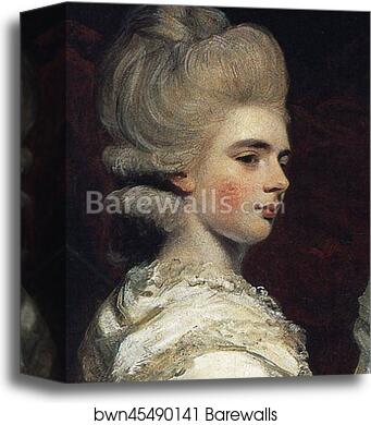 The Ladies Waldegrave. Detail by Sir Joshua Reynolds, Canvas Print