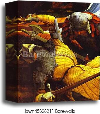 Resurrection. Detail by Matthias Grünewald, Canvas Print