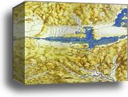 Bird's-Eye View of a Landscape by Leonardo Da Vinci, Canvas Print