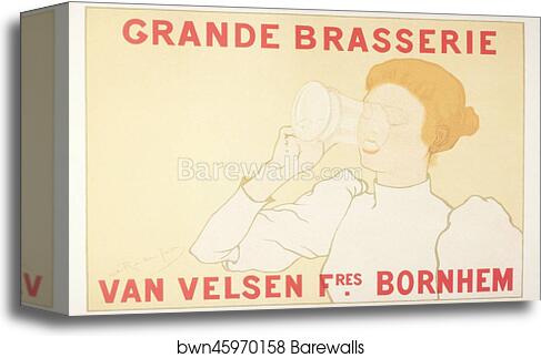 Grande Brasserie Van Velsen frères. Bornhem by Armand Rassenfosse, Canvas Print