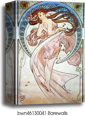 Dance by Alphonse Mucha, Canvas Print