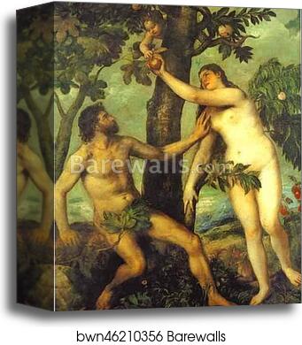 Adam and Eve by Titian, Canvas Print