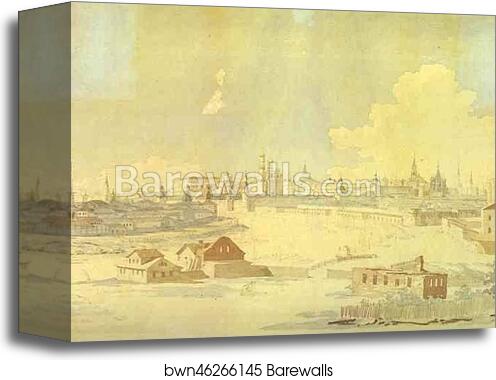 View from Yauza on Kremlin in Moscow by Maxim Vorobiev, Canvas Print View from Yauza on Kremlin in Moscow by Maxim Vorobiev, Canvas Print