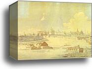 View from Yauza on Kremlin in Moscow by Maxim Vorobiev, Canvas Print