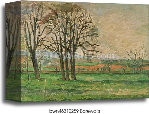 The Bare Trees at Jas de Bouffan by Paul Cézanne, Canvas Print