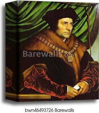 Portrait of Sir Thomas More by Hans Holbein The Younger, Canvas Print Portrait of Sir Thomas More by Hans Holbein The Younger, Canvas Print