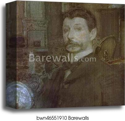 Self-Portrait by Mikhail Vrubel, Canvas Print