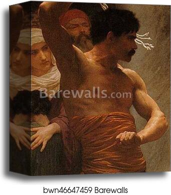 The Flagellation of Christ. Detail by William-Adolphe Bouguereau, Canvas Print