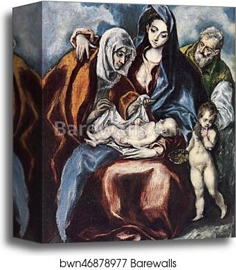 The Holy Family by El Greco, Canvas Print