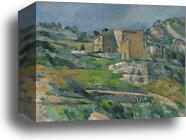 Houses in Provence: The Riaux Valley near L'Estaque by Paul Cézanne, Canvas Print