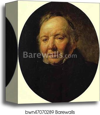 Portrait of Francesco Ascani by Karl Brulloff, Canvas Print