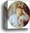 Portrait of Marie Murer by Pierre-Auguste Renoir, Canvas Print