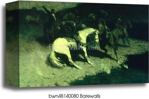 Fired On by Frederic Remington, Canvas Print