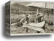 "Trapping in the Adirondacks" by Winslow Homer, Canvas Print