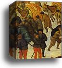 Adoration of the Magi. Detail by Pieter Brueghel The Younger, Canvas Print
