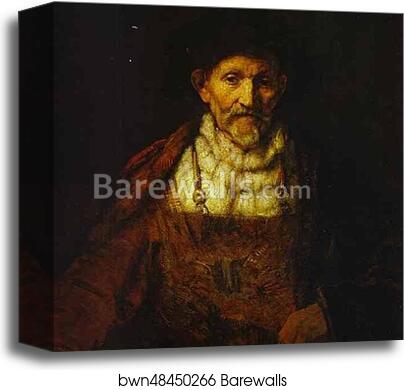 Portrait of an Old Man by Rembrandt Harmenszoon Van Rijn, Canvas Print Portrait of an Old Man by Rembrandt Harmenszoon Van Rijn, Canvas Print