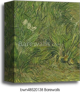 Garden with butterflies by Vincent Van Gogh, Canvas Print