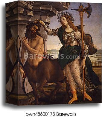 Pallas and the Centaur by Sandro Botticelli, Canvas Print