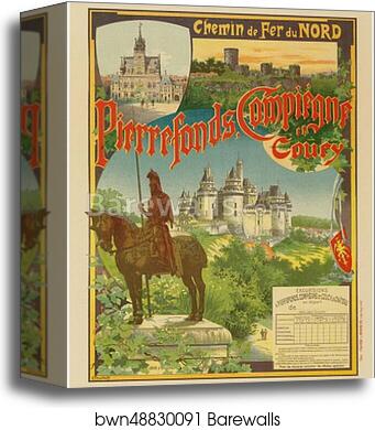 La Cie du Nord : "Pierrefonds" by Gustave Fraipont, Canvas Print