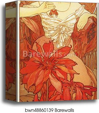 Ruby by Alphonse Mucha, Canvas Print
