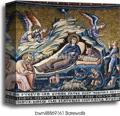 Nativity of Christ by Pietro Cavallini, Canvas Print