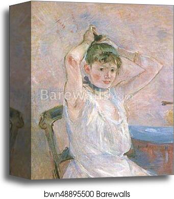 The Bath (Girl Arranging her Hair) by Berthe Morisot, Canvas Print