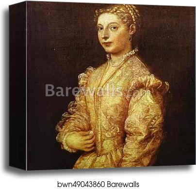 Portrait of a Girl (Lavinia) by Titian, Canvas Print